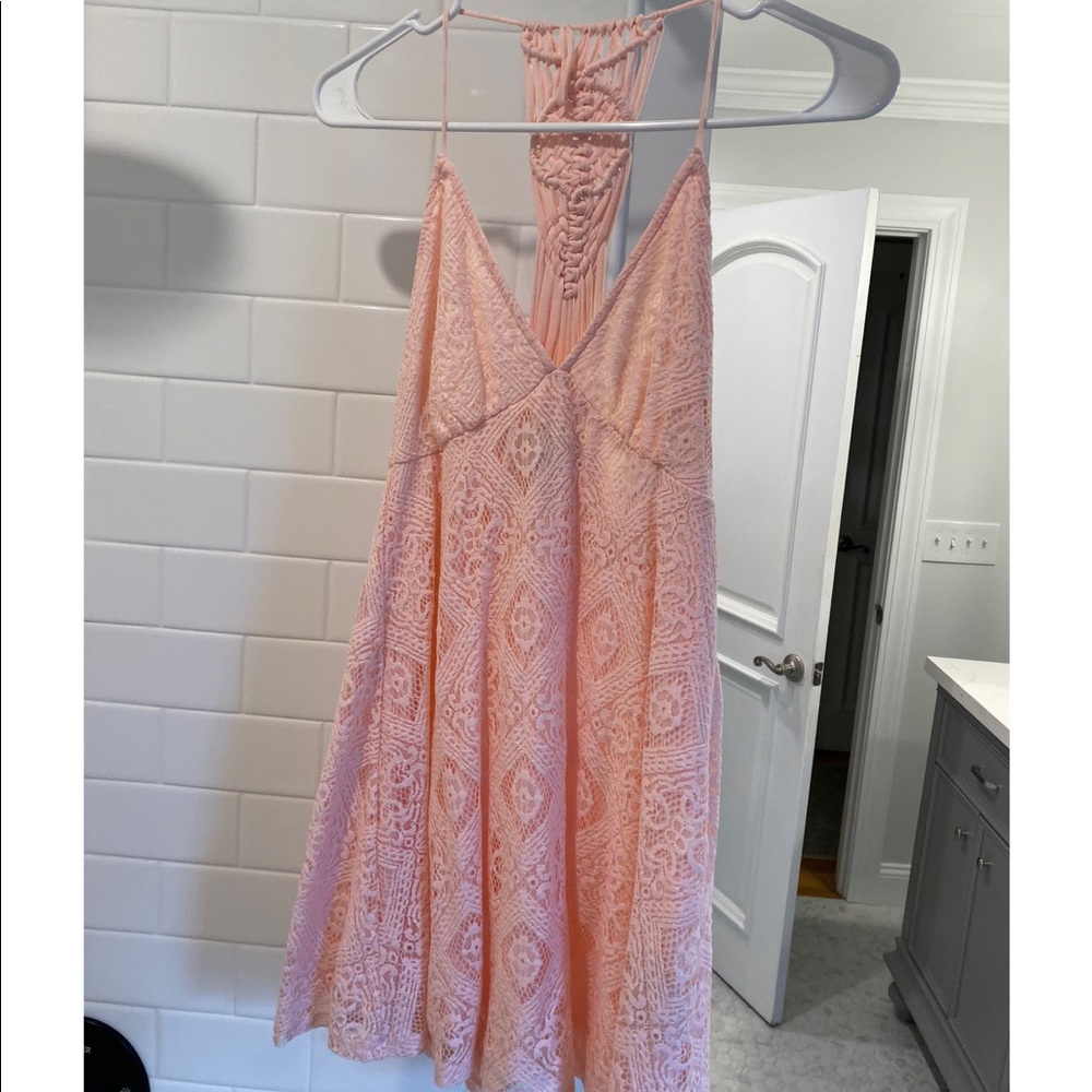 Pink halter dress